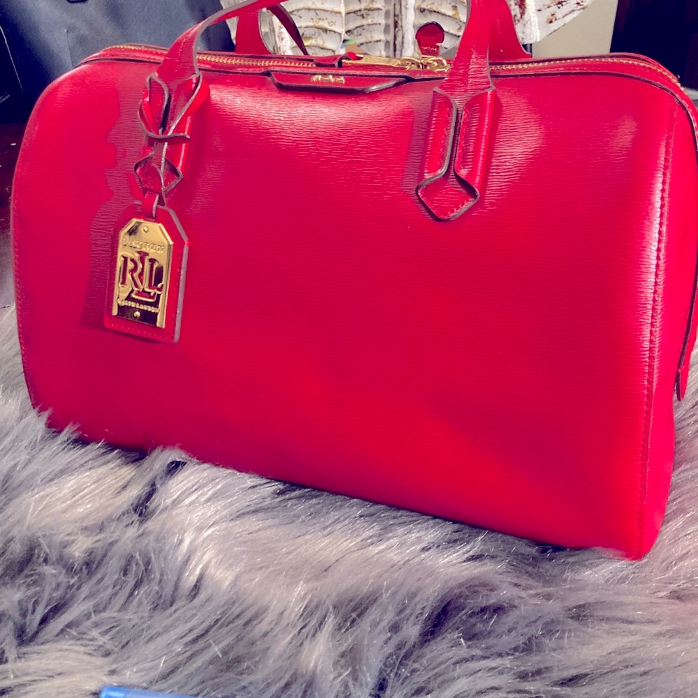 Ralph Lauren Red Satchel Speedy
